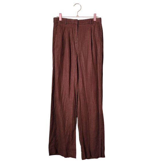 J.CREW Wide-leg Essential Pant In Linen resortwear pants in brown size 2 - Picture 2 of 10